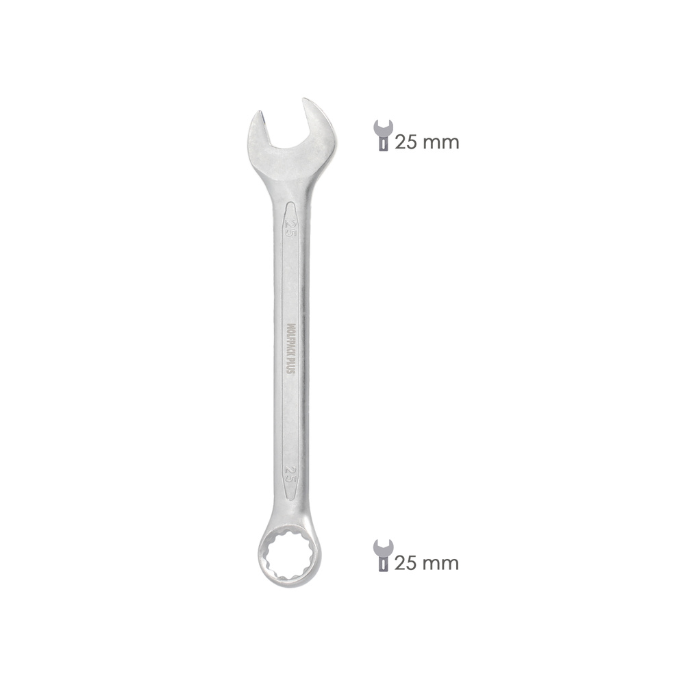 Llave Combinada Plus 25x25 Acero Cromo Vanadio DIN 3113. Llave Doble Boca, Llave Fija, Llave Estrella - Imagen 2