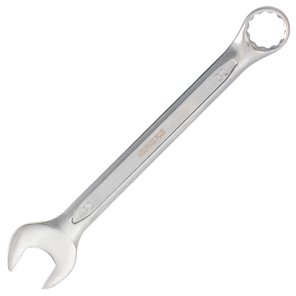 Llave Combinada Plus 32x32 Acero Cromo Vanadio DIN 3113. Llave Doble Boca, Llave Fija, Llave Estrella