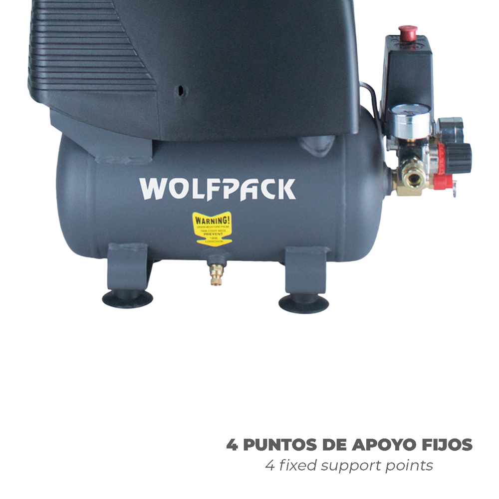 Compresor Aire 6 Litros / 8 Bares / 1,1 Kw - 1,5 HP Sin Aceite - Imagen 2