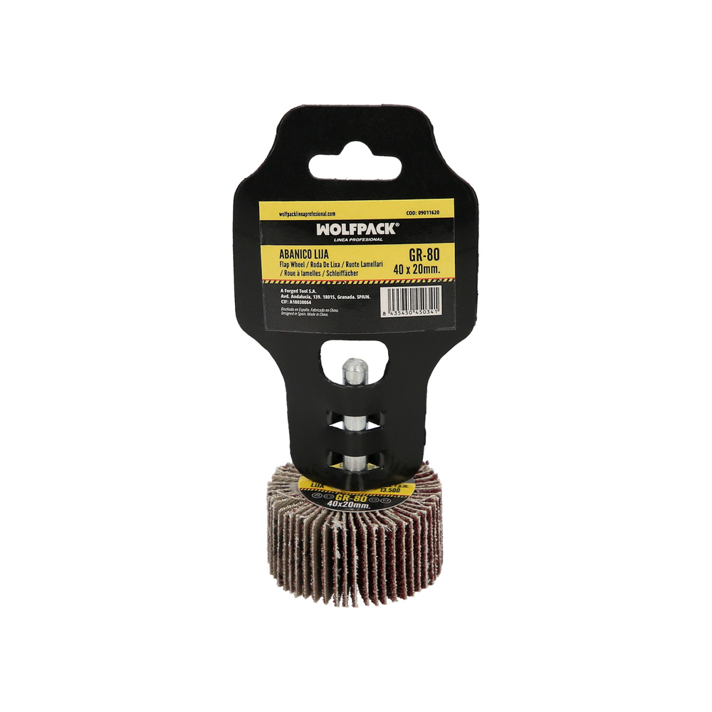 Abanico Lija Grano 80 Medida Ø 40 x 20 mm. Disco Abrasivo Laminas, Ruedas Mil Hojas, Ruedas Abrasivas,Lijado,Desbaste,Pulir - Imagen 5