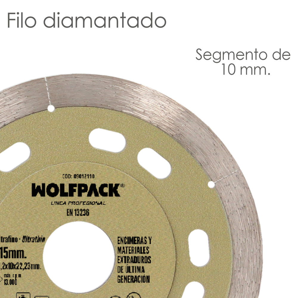 Disco Diamante Ø 115 mm. Materiales de Ultima Generación. Segmento de 10 mm. - Imagen 3
