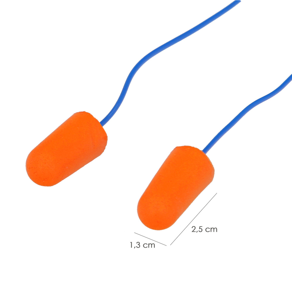Tapón Espuma Para Oídos 2 Tapones Con Cordon Snr 31Db Trabajar, Dormir, Estudiar, Leer, Viajar, Ronquidos, Proteccion Auditiva - Imagen 2