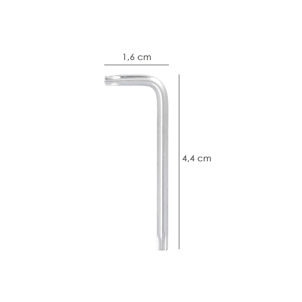 Llave Torx Inviolable Standar Acero Cromo Vanadio Profesional T09 mm. Llave Estrella, Llave Allen Estrella - Imagen 2