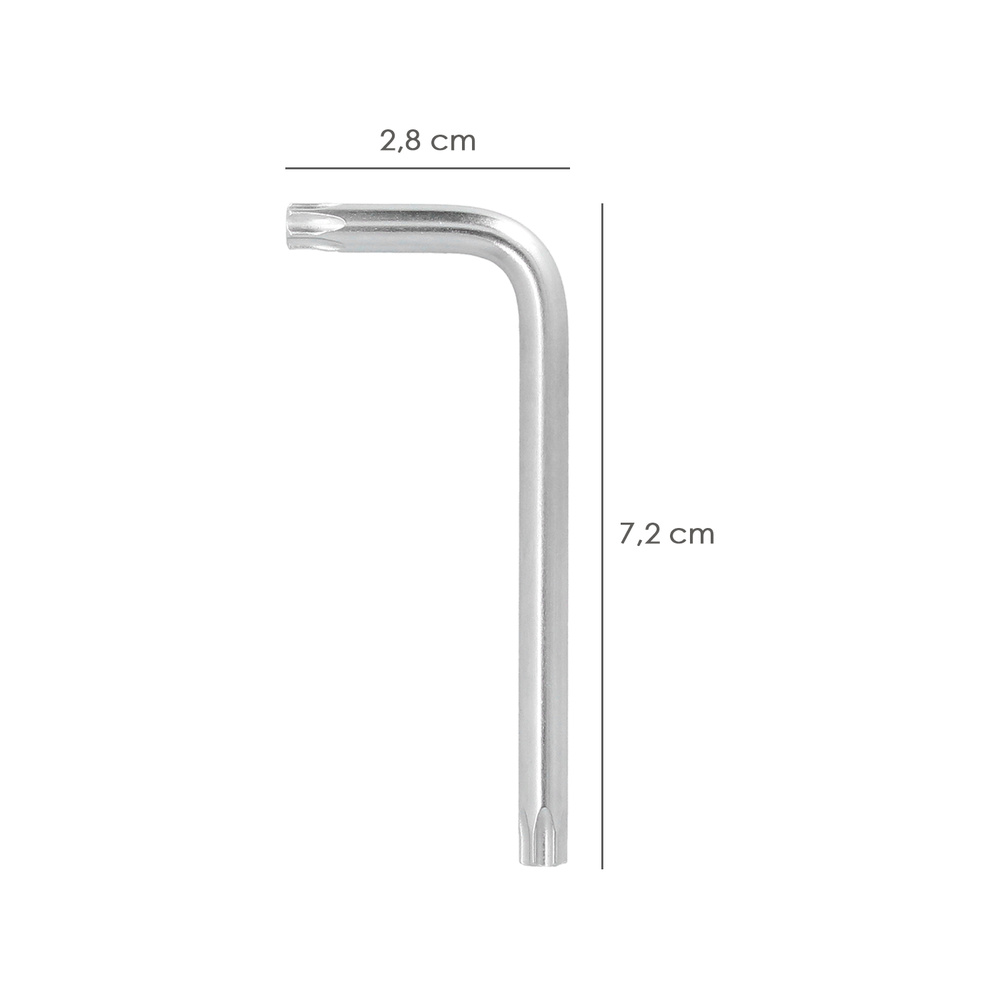 Llave Torx Inviolable Standar Acero Cromo Vanadio Profesional T27 mm. Llave Estrella, Llave Allen Estrella - Imagen 2