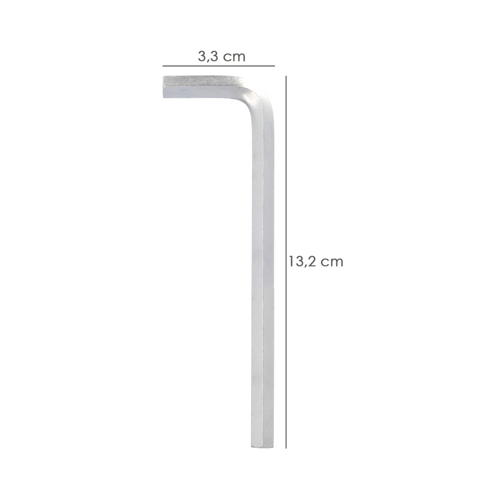 Llave Allen Larga Acero Cromo Vanadio Profesional 6,0 mm. Llave Hexagonal, Llave Allen Taller Mecanica, Llave Allen Bricolaje - Imagen 2