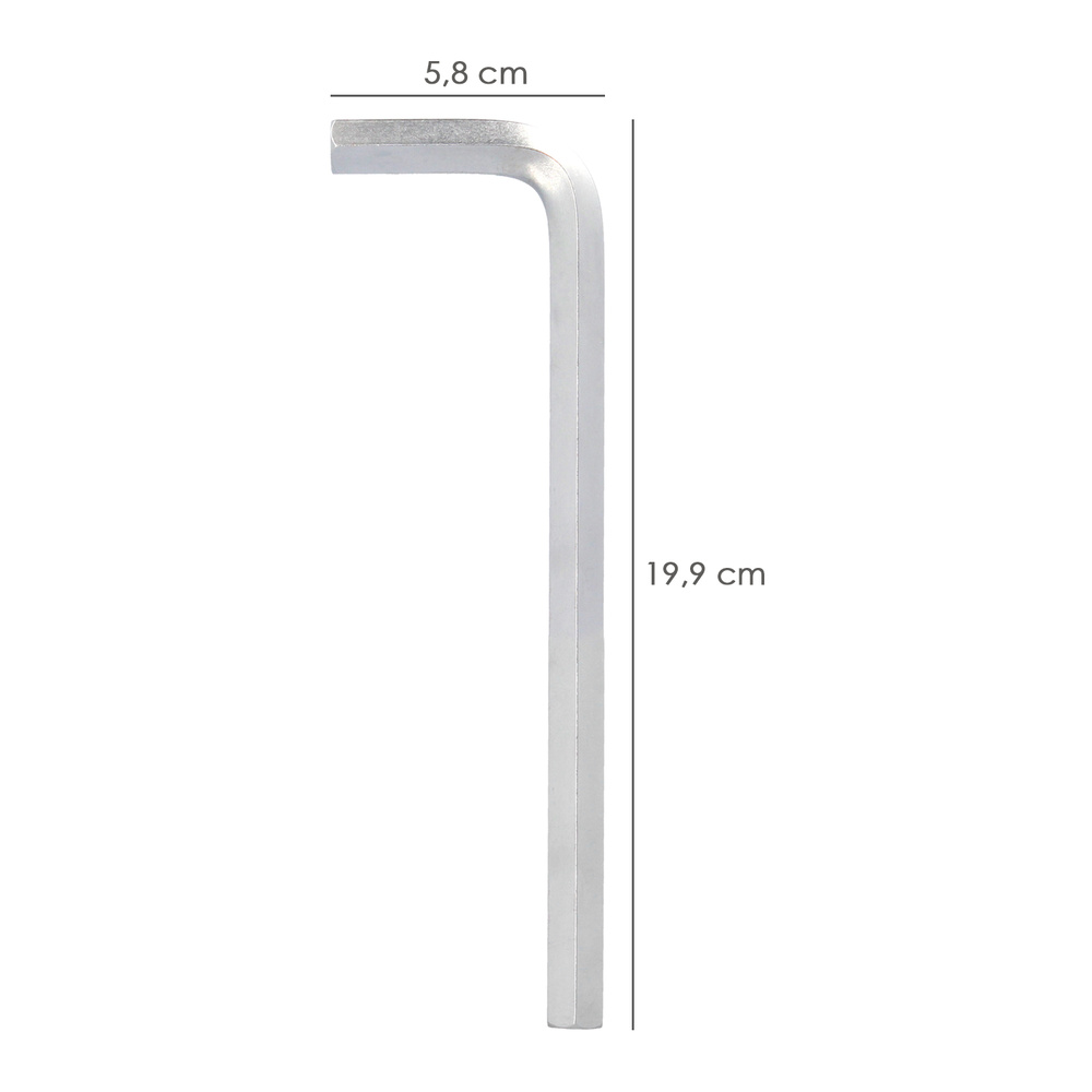 Llave Allen Larga Acero Cromo Vanadio Profesional 12,0 mm. Llave Hexagonal, Llave Allen Taller Mecanica, Llave Allen Bricolaje - Imagen 2