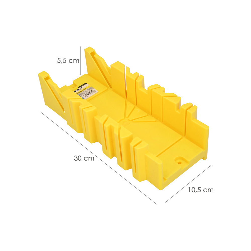 Guia Ingletes Plastico 10,5x 30 cm. Caja Ingletes, Caja Sierra Ingletadora, Guia Ingletadora. 3 Angulos - Imagen 2