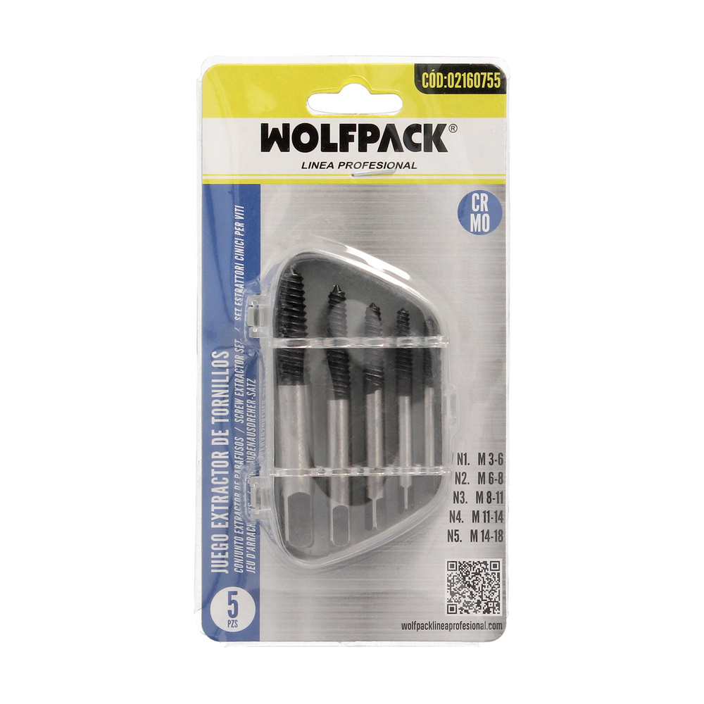 Juego Extractores Conicos Para Tornillos (5 Piezas). Medidas 3 A 18 mm. Extractor Tornillos, Saca Tornillos. - Imagen 4
