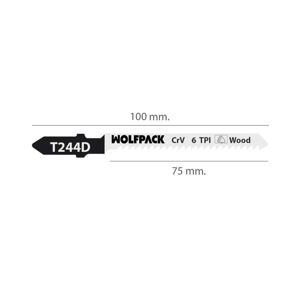 Hojas Sierra Calar Para Madera Corte Grueso 5 Piezas. Hoja Cromo Vanadio 58. Vastago T Universal - Imagen 2