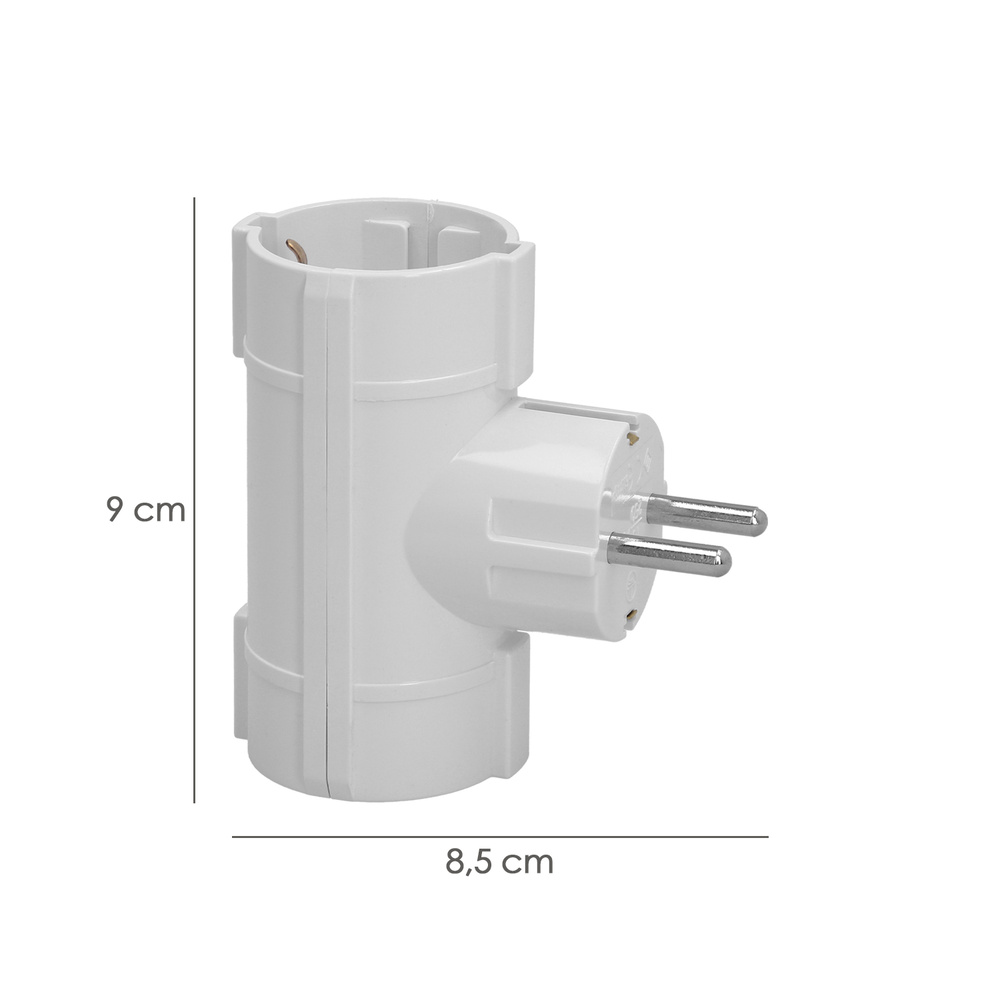Adaptador Doble Schuko 16 A 250 V. - Imagen 2