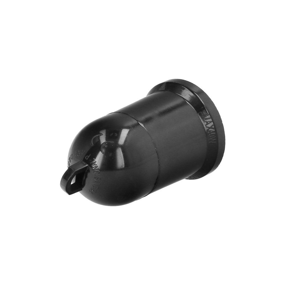 Portalamparas 4 Amperios Rosca E-27 Obra Negro. - Imagen 4