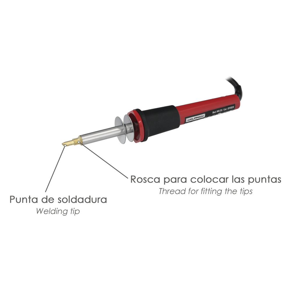 Soldador / Grabador 30 Watt. Con 6 puntas - Imagen 4