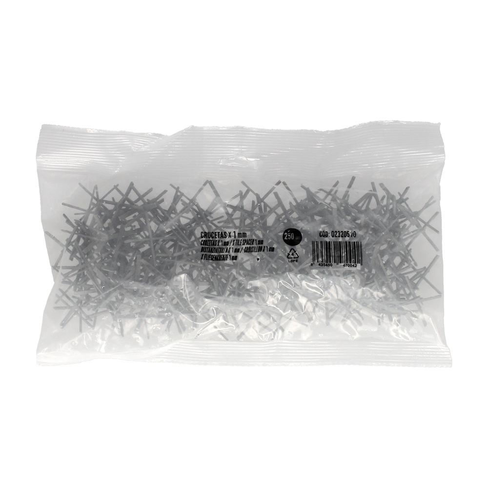 Crucetas Cruz / Separadores Para Suelos Ceramicos 1 mm. (Bolsa 250 Piezas) - Imagen 5