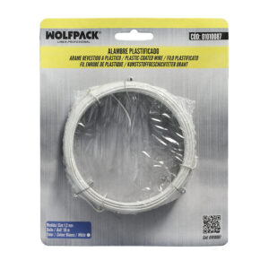Alambre Plastificado 1,2 mm. Blanco (Rollo 50 metros)