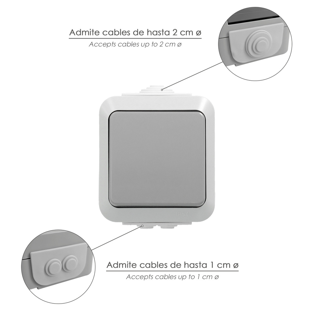Interruptor Conmutador Con Tapa Simple - Imagen 4
