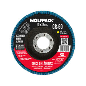 Disco Laminas Lija Circonio Inox - Plus 115x22 mm. Grano 60
