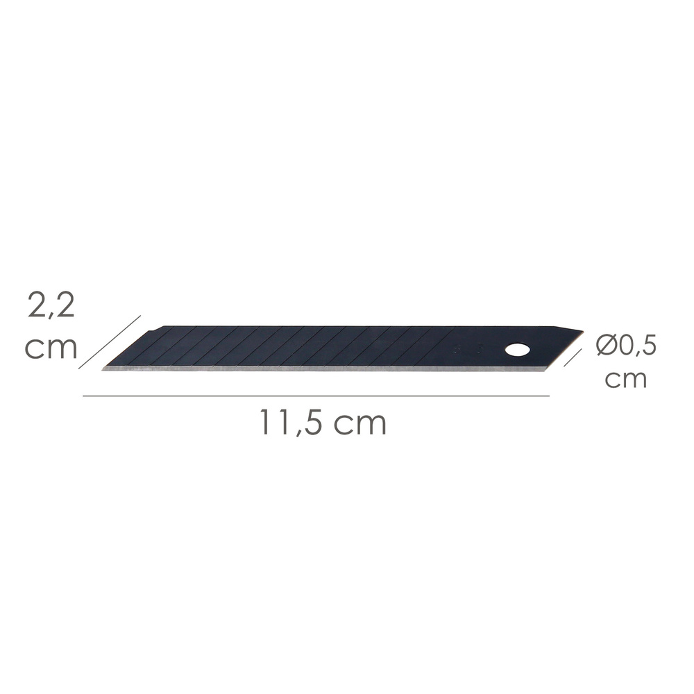 Hoja Cutter 18 mm. (Estuche 10 piezas) Acero SK5 Pavonada - Imagen 2