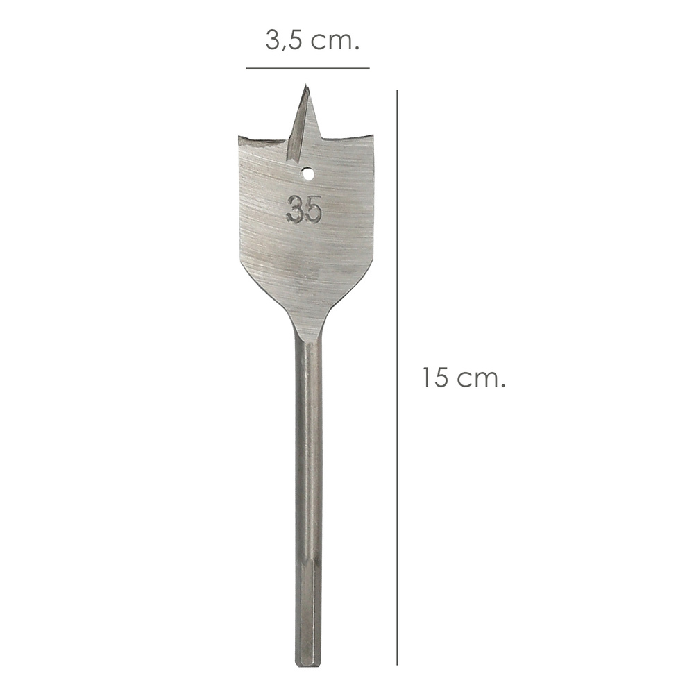 Broca Plana Madera 3 Puntas Wolfpack 35,00 mm. - Imagen 2