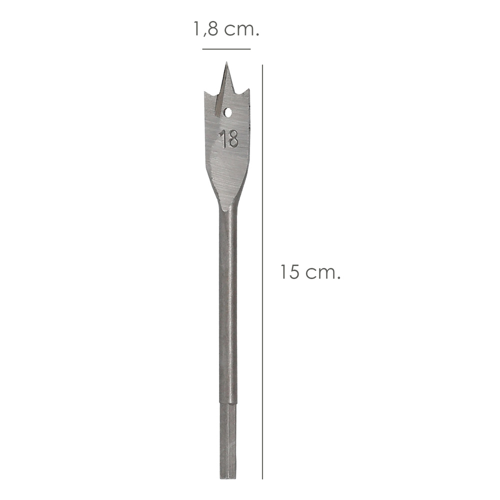 Broca Plana Madera 3 Puntas Wolfpack 18,00 mm. - Imagen 2