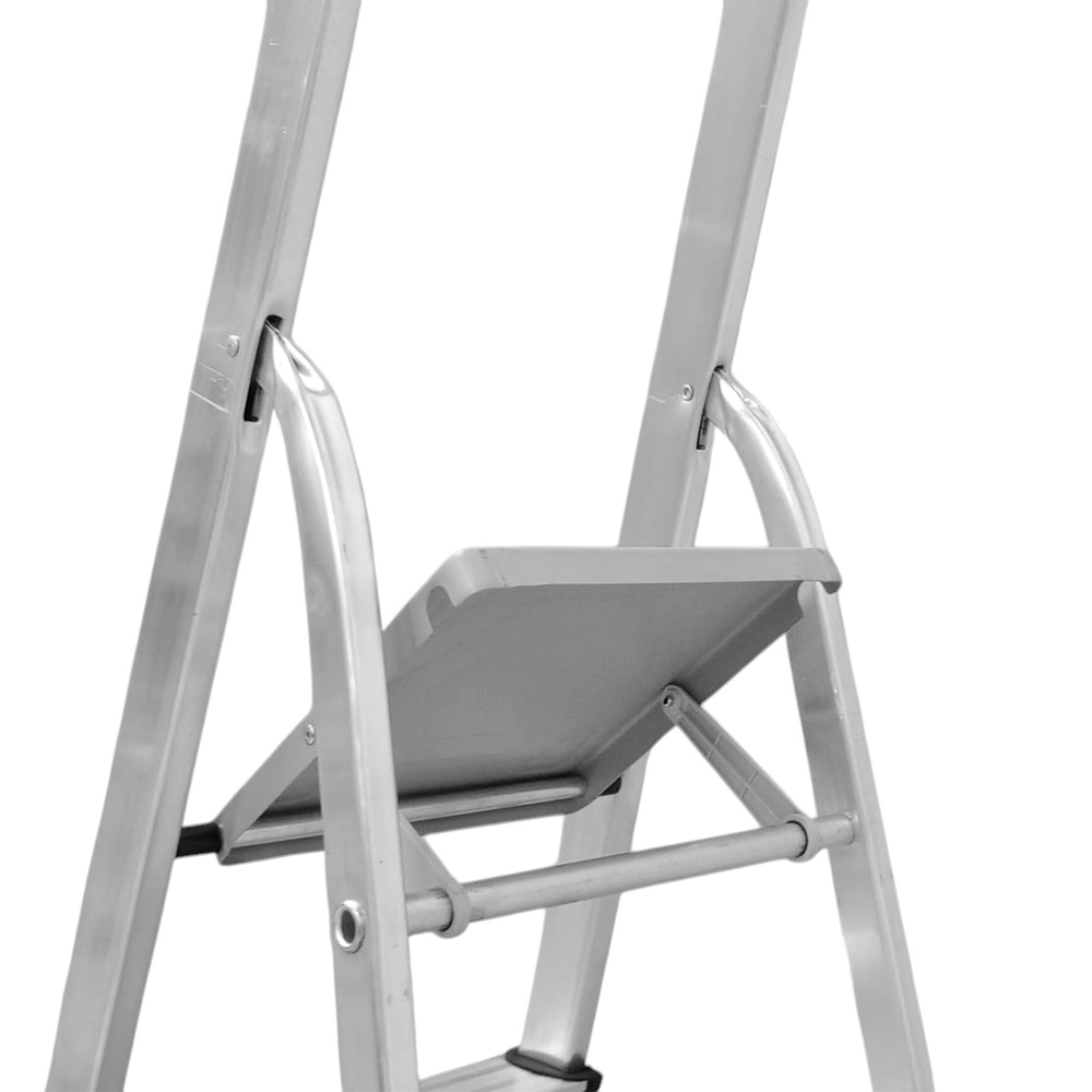 Escalera Aluminio 3 Peldaños Plegable, Uso doméstico, Antideslizante, Ligera y Resistente - Imagen 4