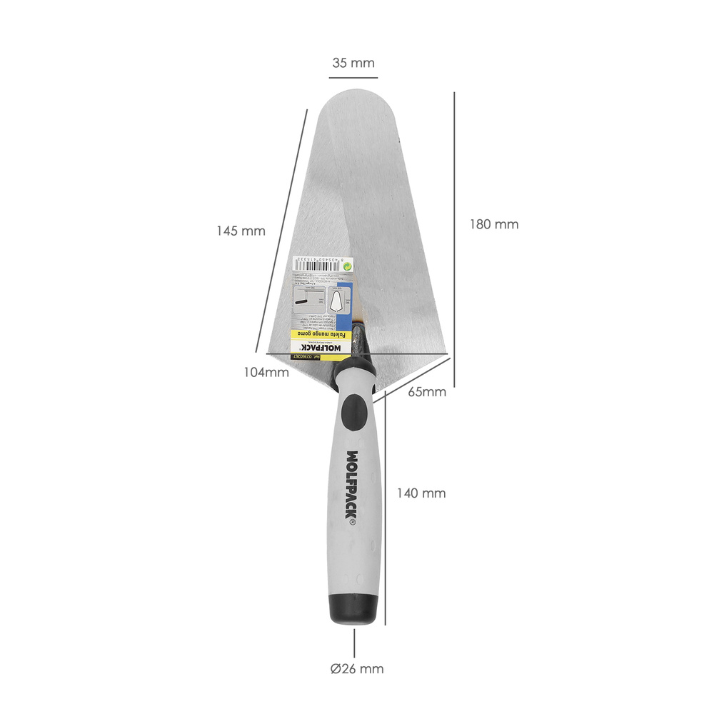 Paleta Wolfpack Plus Mango de Goma 348 180mm. - Imagen 3