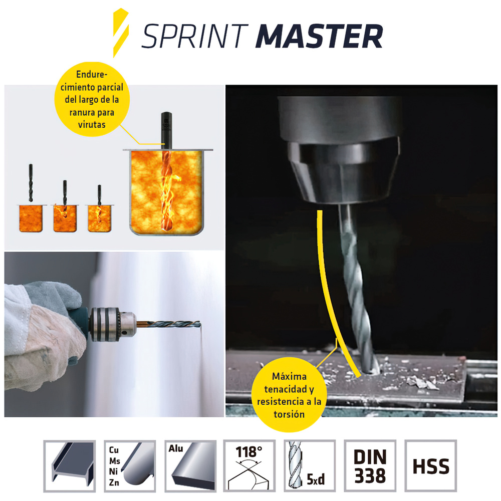 Broca Alpen Hss Sprint Master Ø 6,00 mm. (Blister 2 piezas) - Imagen 3