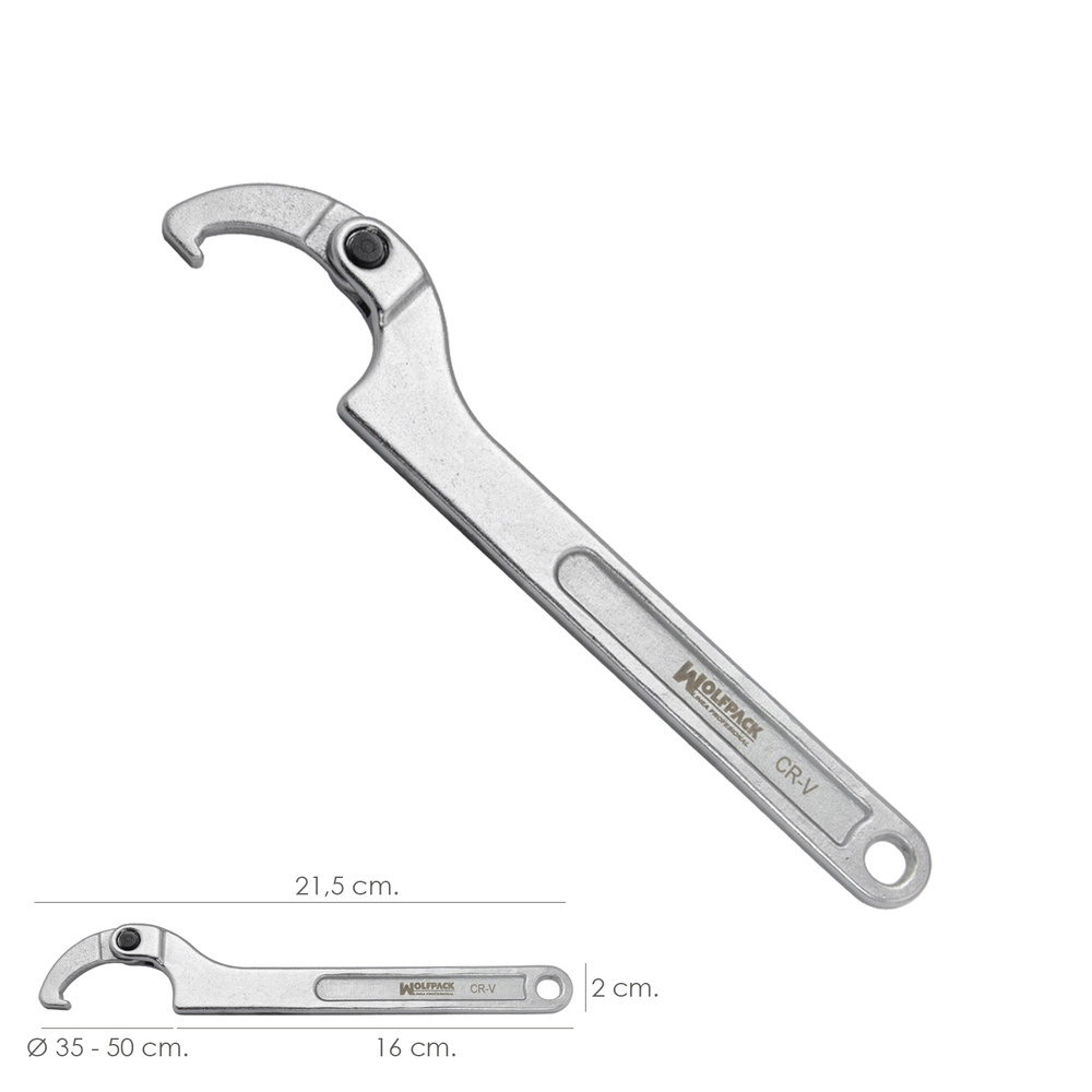 Llave De Gancho Articulada Para Tuberias Ø 35 a 50 mm. - Imagen 2