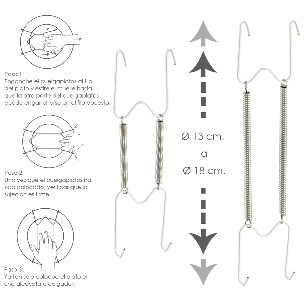 Cuelgaplatos Muelle Para platos de Ø 13 a 18 cm. - Imagen 2