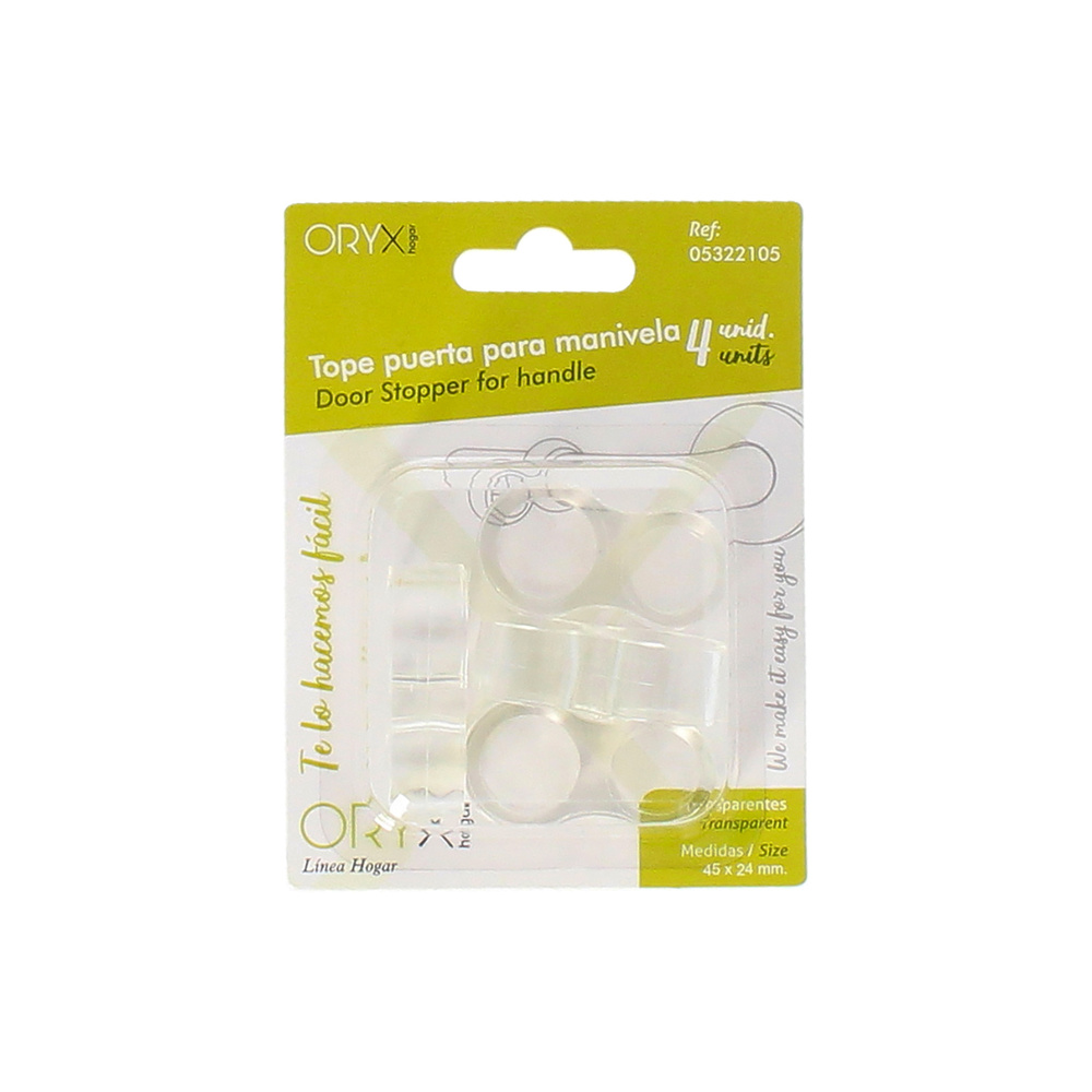 Tope Puerta Para Manivela Transparente (Blister 4 Unidades) - Imagen 2