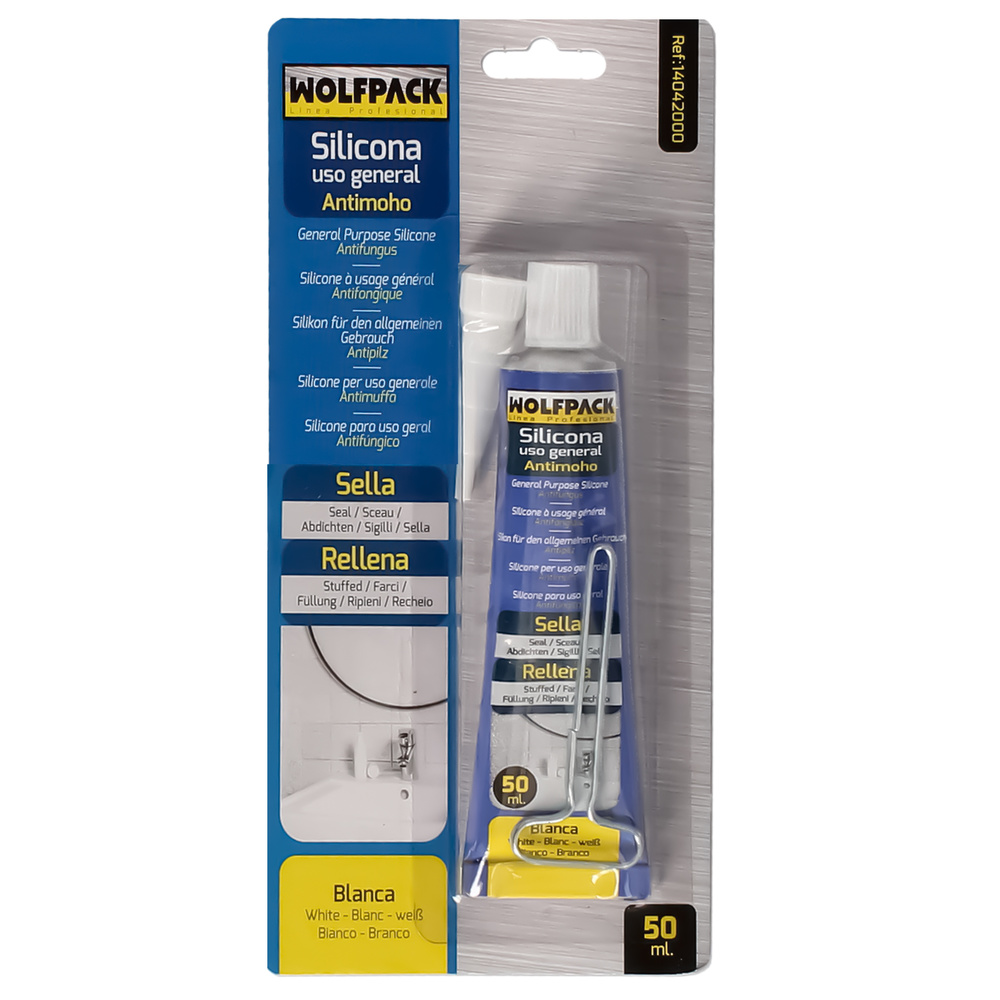 Silicona Acida Antimoho Tubo 50 ml. Blanca - Imagen 2