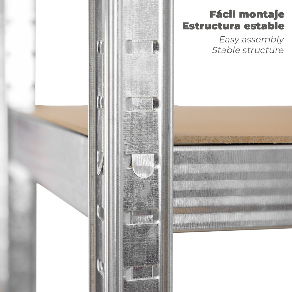 Modulo Estanteria Montaje Rápido Sin Tornillos 90x40x180 cm. (5 Bateas) - Imagen 4