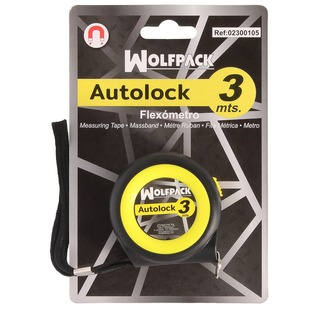 Flexometro Sistema Autolock Con Freno Automatico Longitud 3 Metros Ancho Cinta 16 mm. Magnetico. Cinta Metrica Freno Automatico - Imagen 4