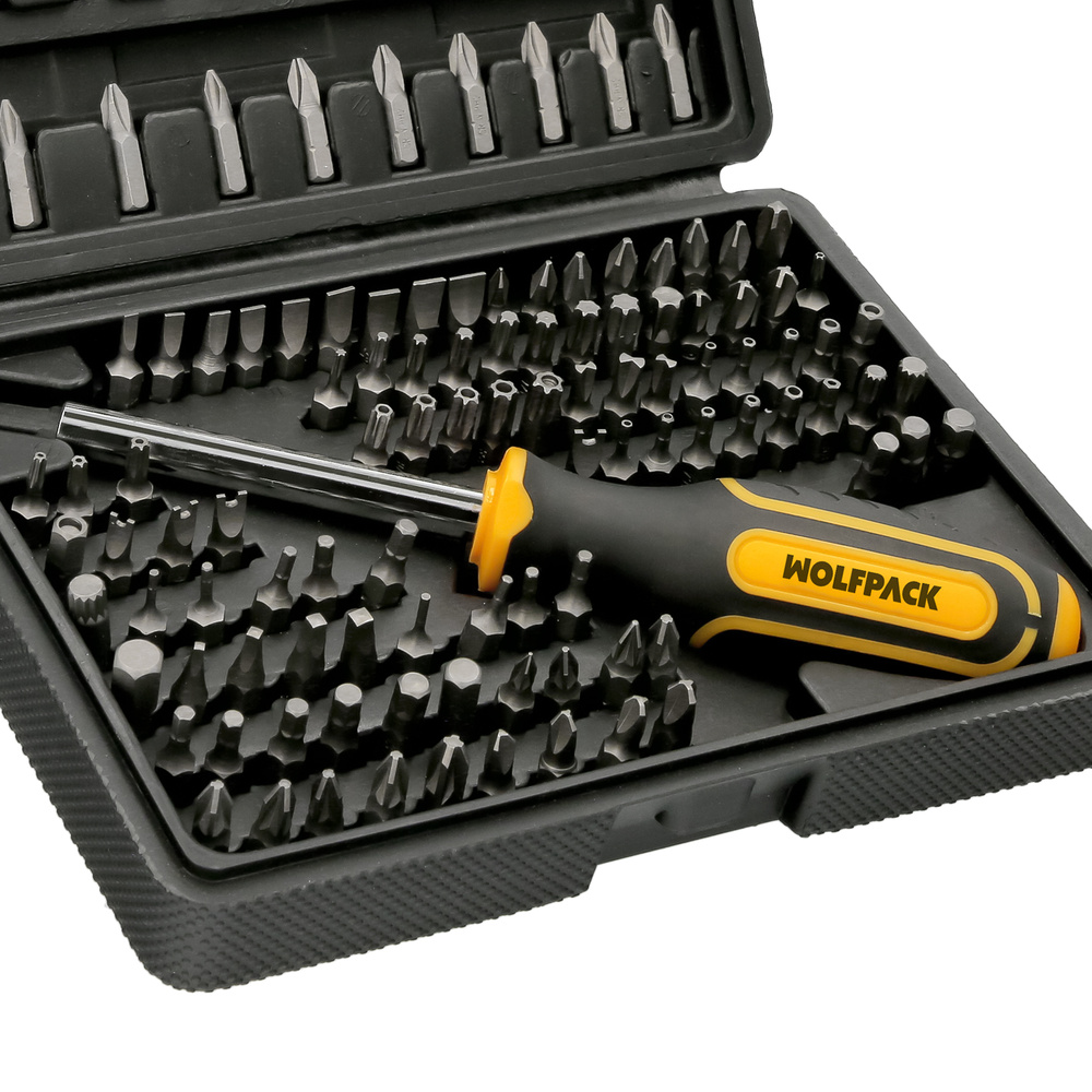 Juego Puntas con Destornillador 1/4" 122 Pzs. Con Apadtador. Cromo Vanadio, Kit Llave Combinada, Kit Carraca, - Imagen 4