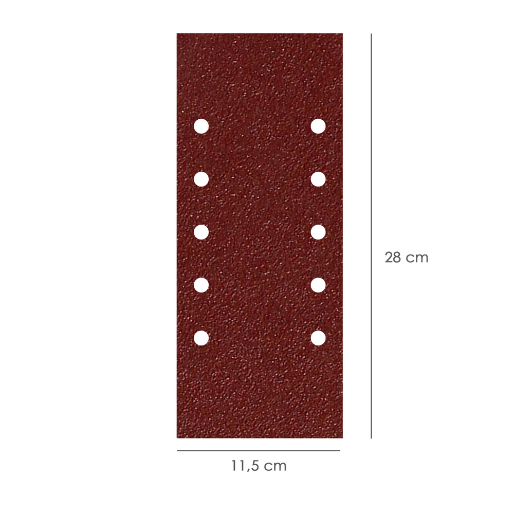 Lija Recambio Con Velcro 115x280 mm. con Agujeros Grano 40 (10 Piezas) - Imagen 2