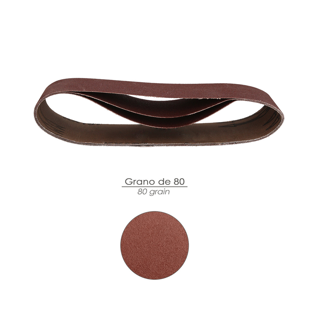 Lija Recambio Banda 75x457 mm. Grano 80 (3 Piezas) - Imagen 3