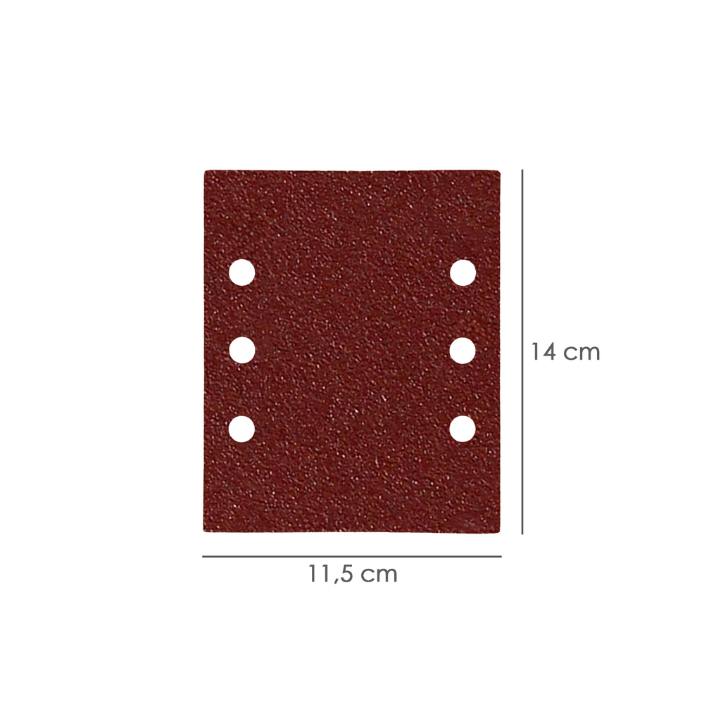 Lija Recambio Con Velcro 114x140 mm. Con Agujeros Grano 40 (10 Piezas) - Imagen 2