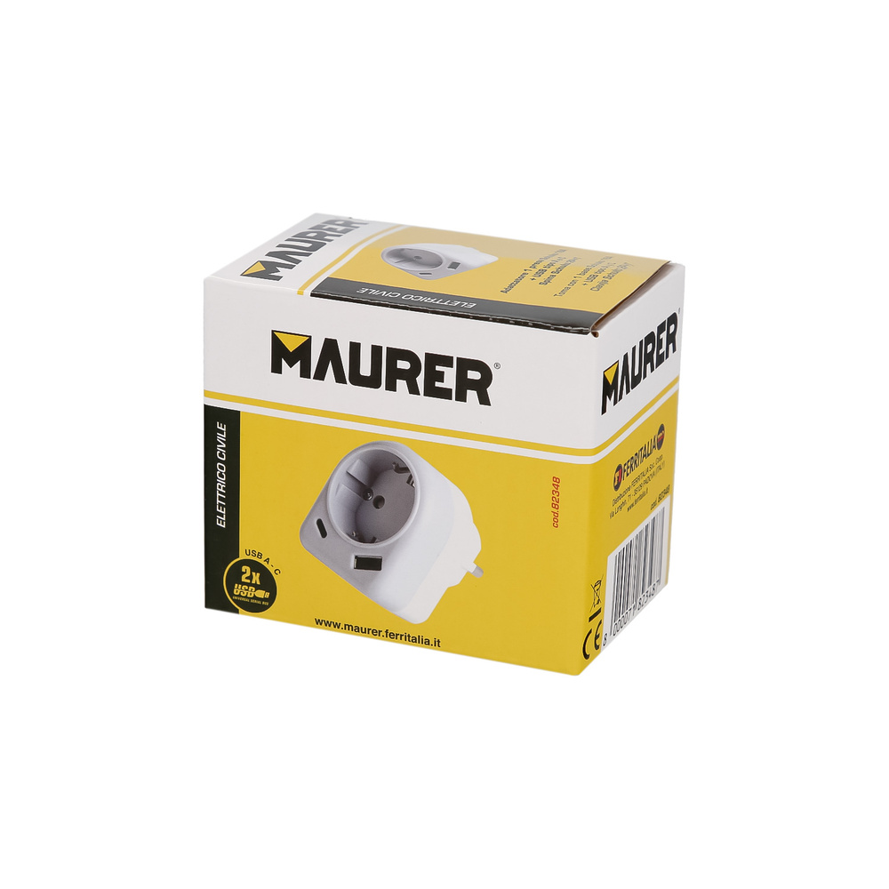 Enchufe / Adaptador Schuko Con 2 Tomas, USB A / C. Potencia Maxima 3680 W. Cargador Moviles, Cargador 2 Tomas, Adaptador Moviles - Imagen 5