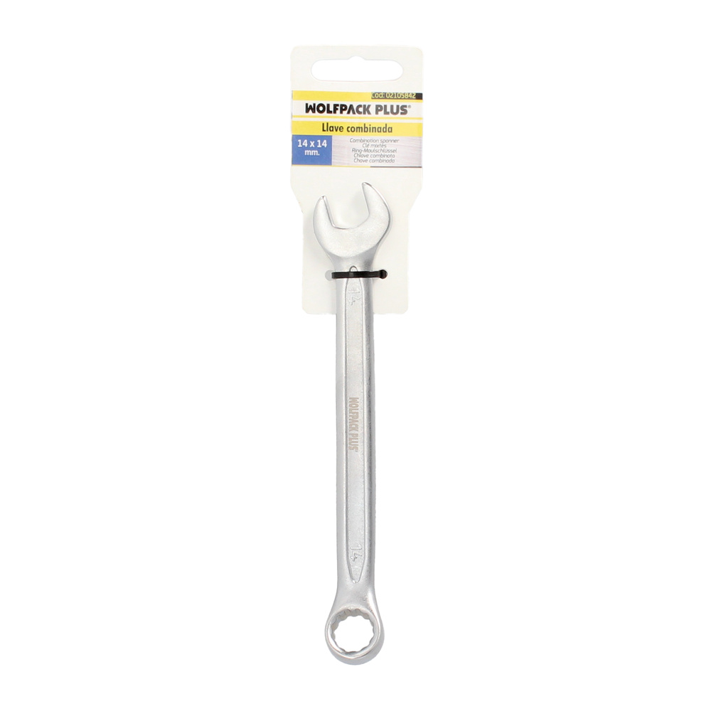 Llave Combinada Plus 14x14 Acero Cromo Vanadio DIN 3113. Llave Doble Boca, Llave Fija, Llave Estrella - Imagen 3