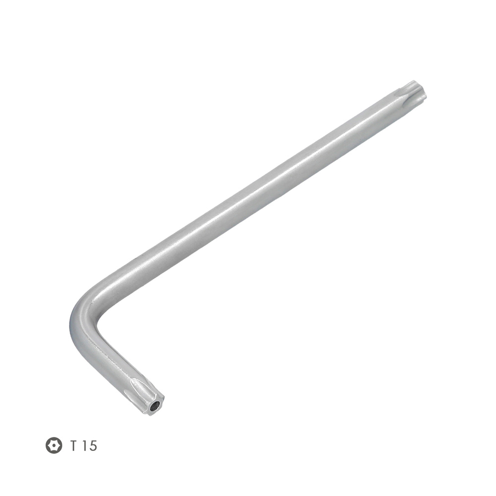Llave Torx Inviolable Larga Acero Cromo Vanadio Profesional T15 mm. Llave Estrella, Llave Allen Estrella - Imagen 3