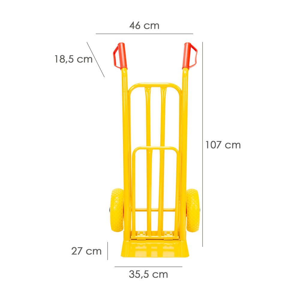 Carretilla Almacen / Sacos Con Pala Abatible Ruedas Macizas Llantas de plástico - Imagen 4