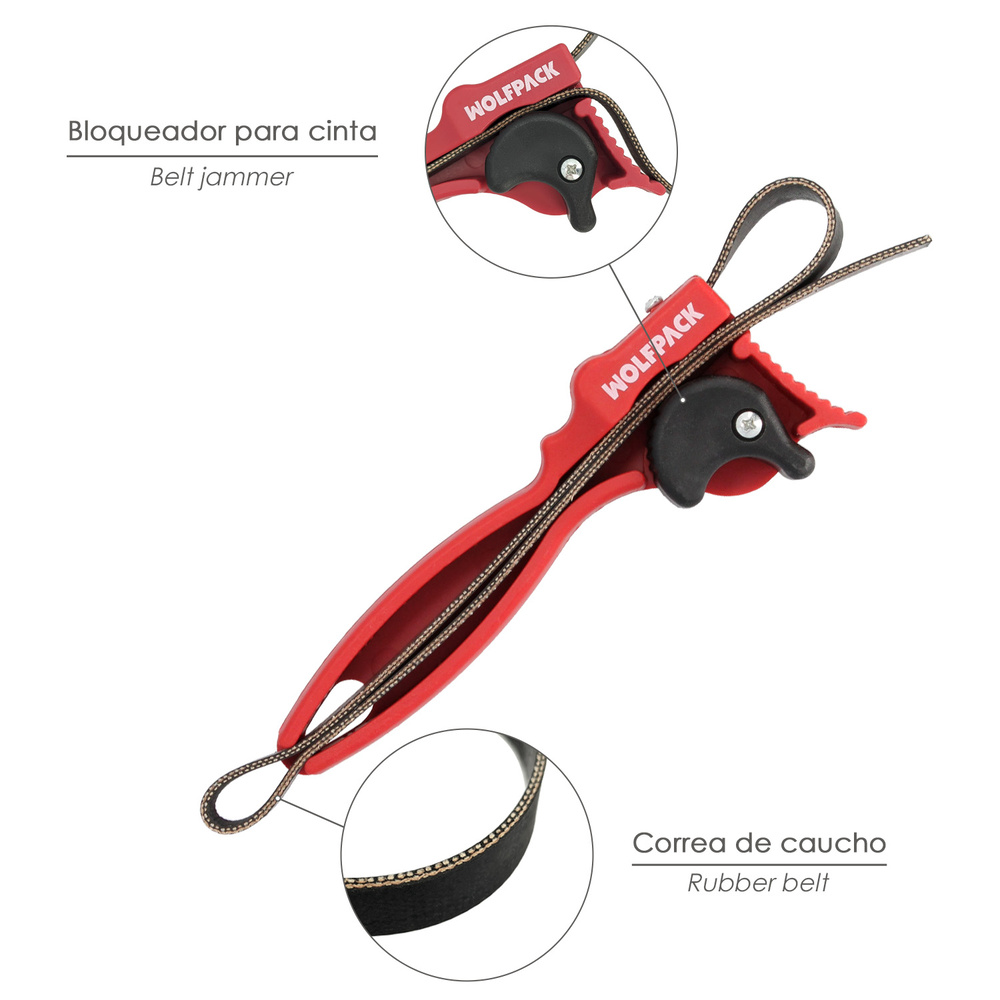 Llave Cinta Abretodo Ø 5 A Ø 16 cm. cinta Caucho Reforzado. Llave Filtros, Llave Tubos, Llave Tuberias, Llave Tapas, - Imagen 3
