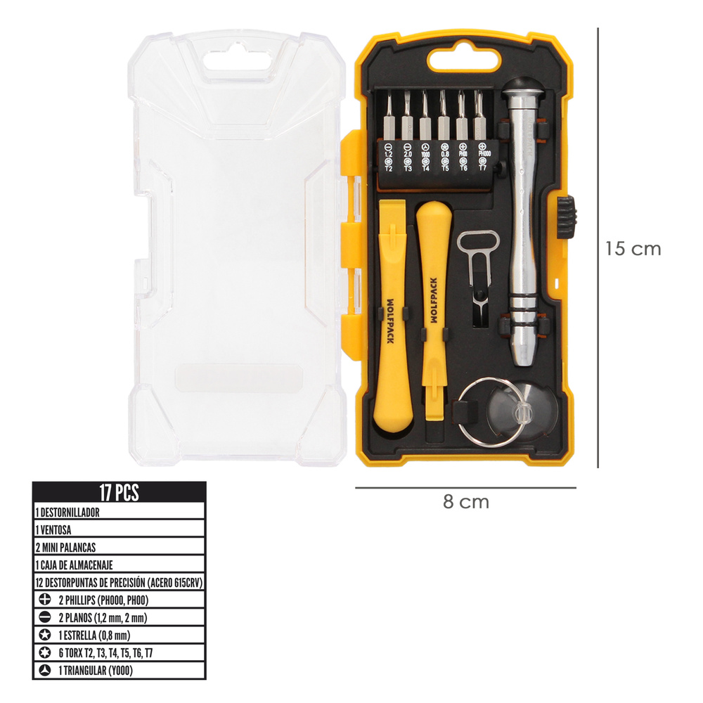 Kit Herramientas Reparacion Smartphones 17 Piezas - Imagen 2