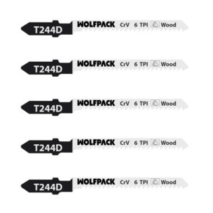 Hojas Sierra Calar Para Madera Corte Grueso 5 Piezas. Hoja Cromo Vanadio 58. Vastago T Universal