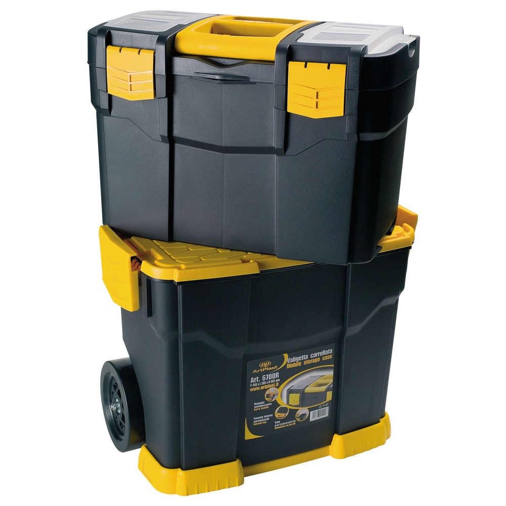 Carro Portaherramientas / Maletín De Herramientas Con Ruedas 460x280x665 mm. Caja Almacenaje, Malentin Organizador - Imagen 2