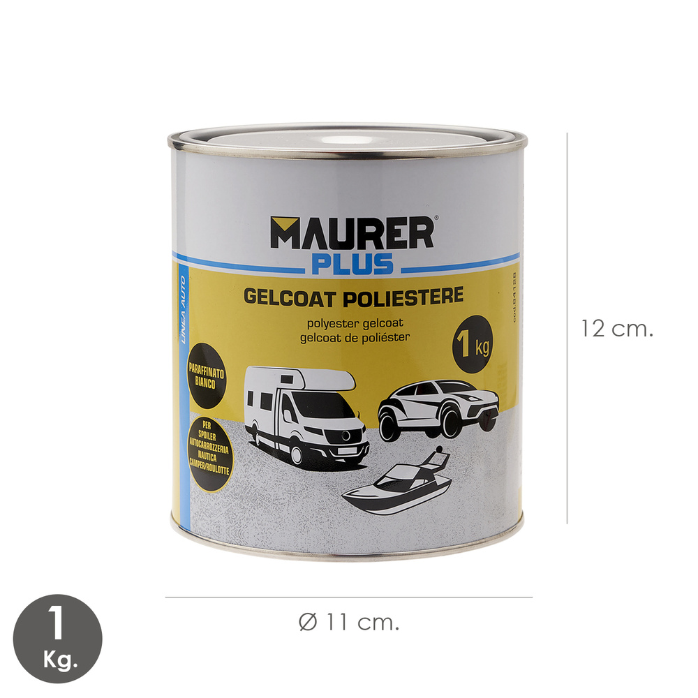 Gel Coat Poliester 1kg. Blanco. Pintura Poliester Para Fibra De Vidrio / Resina. - Imagen 2