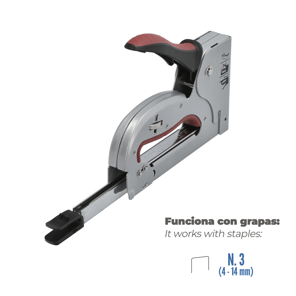 Grapadora Metal Regulable Plus N3 4/14mm - Imagen 4