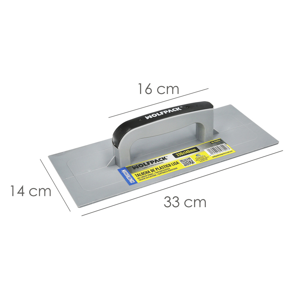 Talocha Plastico Lisa 33 x 14 cm. Gris. - Imagen 2