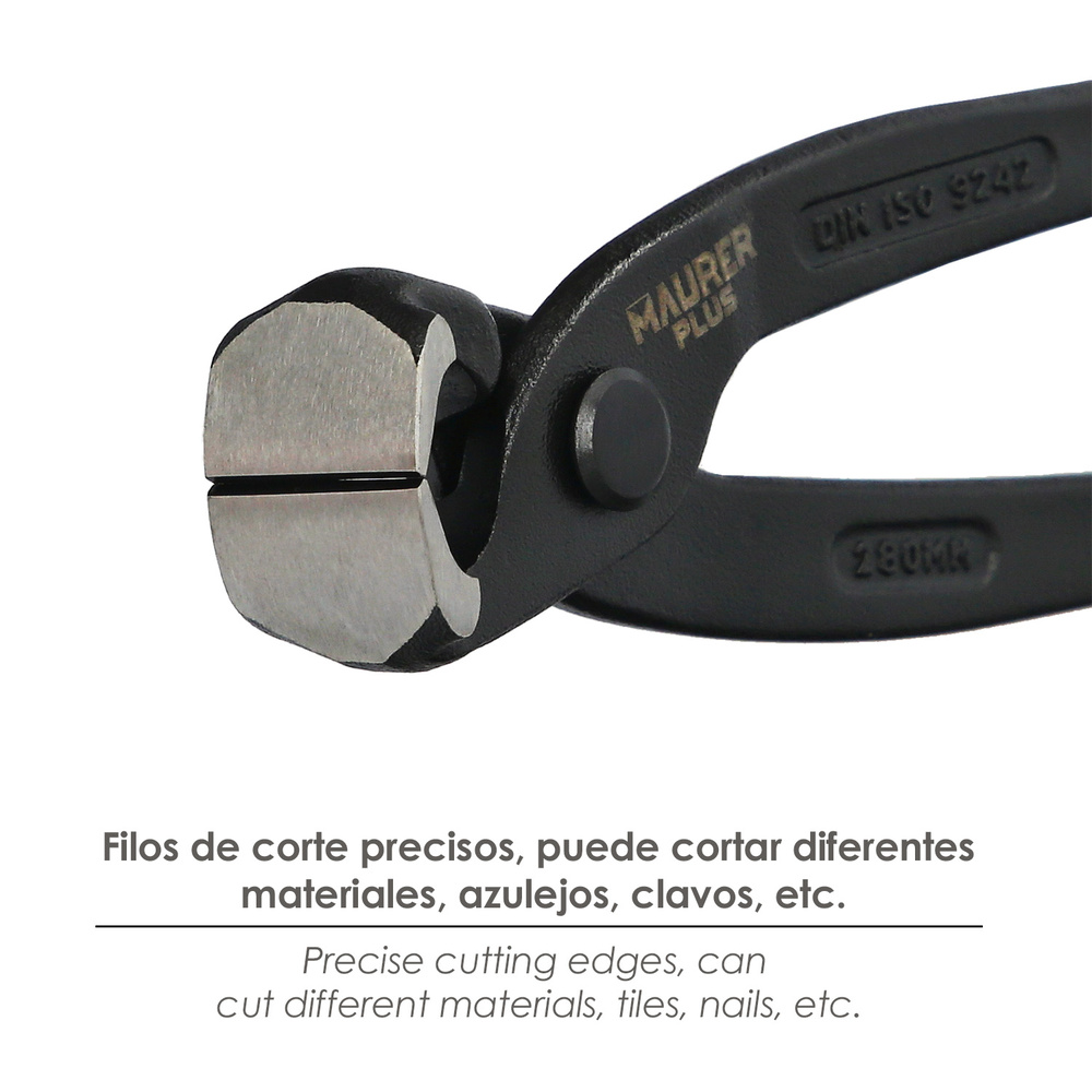 Tenazas Rusas Profesionales Plus DIN/ISO 9242 Cromo Vanadio Negra 11" - Imagen 3
