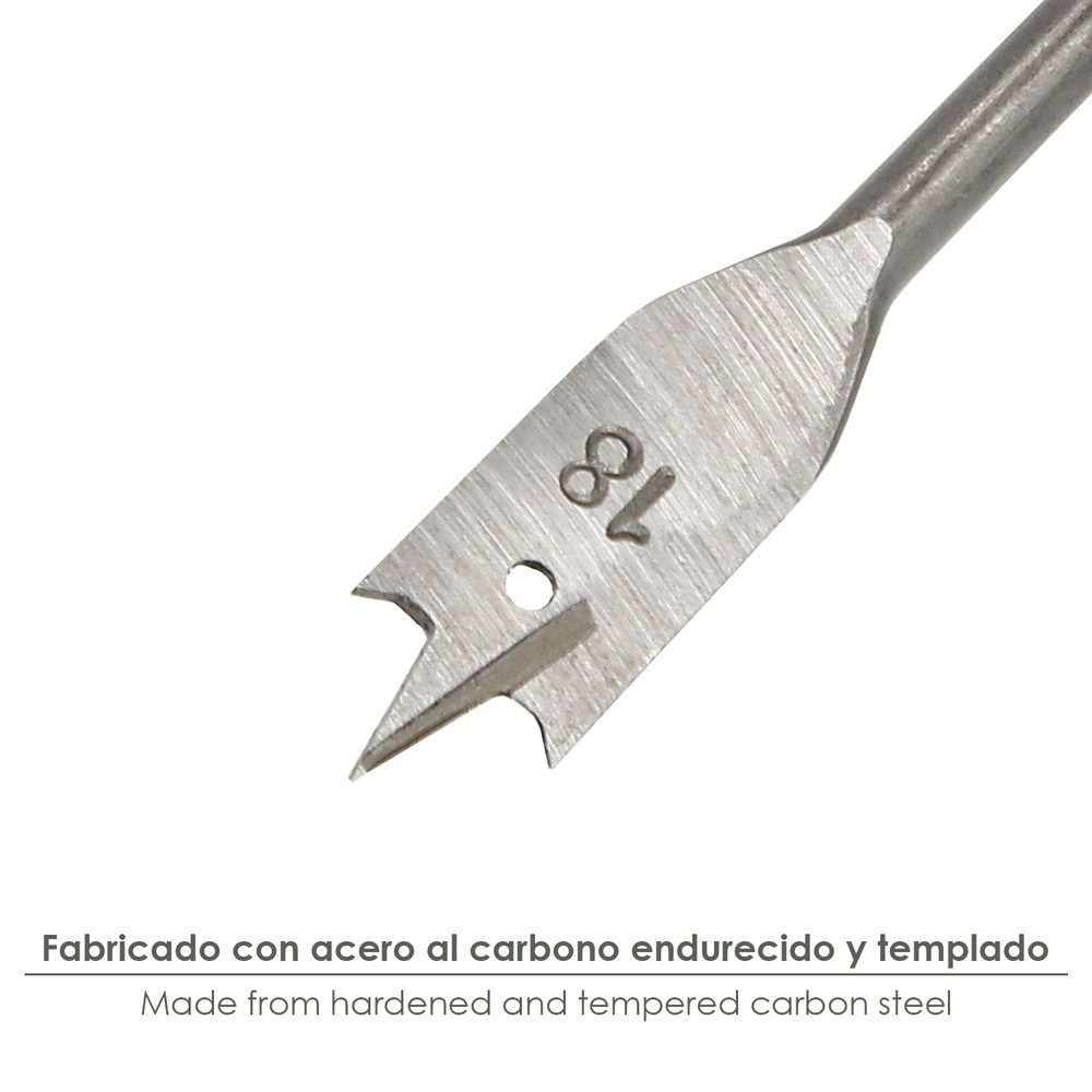 Broca Plana Madera 3 Puntas Wolfpack 18,00 mm. - Imagen 3