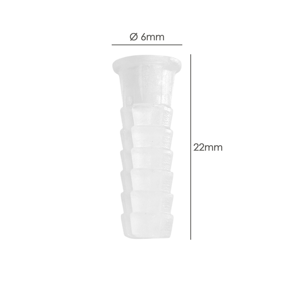 Taco Wolfpack Plástico Blanco 6 mm. (25 unidades) - Imagen 2